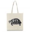 Эко-сумка Черепаха серая Бежевый фото