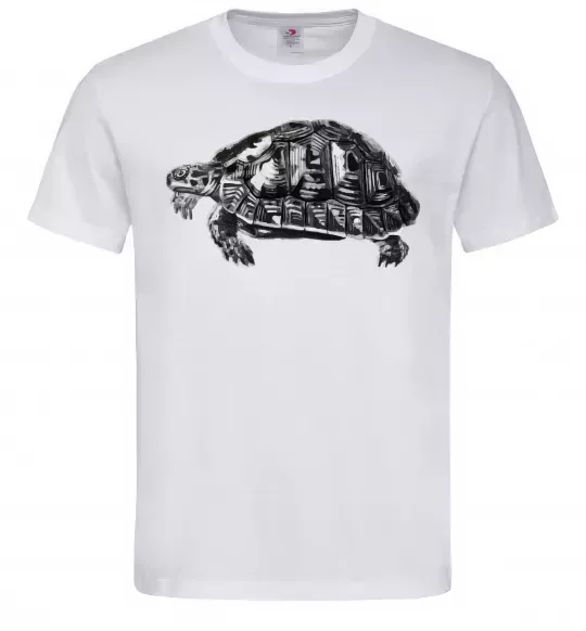 Мужская футболка Черепаха сіра Белый фото
