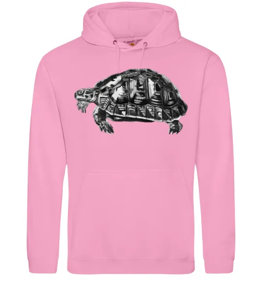 Мужская толстовка (худи) Черепаха сіра Розовый фото