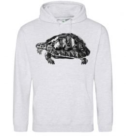 Мужская толстовка (худи) Черепаха сіра
