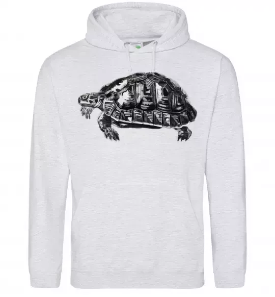 Жіноча толстовка (худі) Черепаха сіра Сірий меланж фото