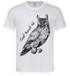 Мужская футболка Great horned owl Белый фото