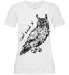 Женская футболка Great horned owl Белый фото