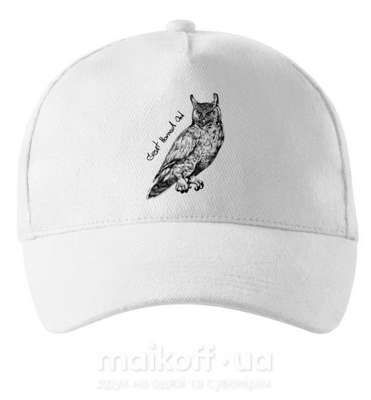 Кепка Great horned owl Білий фото