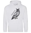 Мужская толстовка (худи) Great horned owl Серый меланж фото