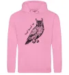 Жіноча толстовка (худі) Great horned owl Рожевий фото