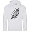 Женская толстовка (худи) Great horned owl Серый меланж фото