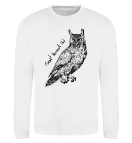 Свитшот Great horned owl Белый фото