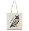 Еко-сумка Great horned owl Бежевий фото