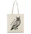 Эко-сумка Great horned owl Бежевый фото