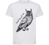 Детская футболка Great horned owl Белый фото