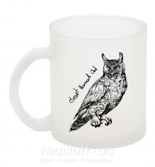 Чашка стеклянная Great horned owl Фроузен фото