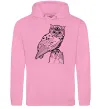 Женская толстовка (худи) Сова на скелі Розовый фото