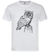 Чоловіча футболка Сова на скелі Білий Чоловіча футболка Сова на скелі Білий фото