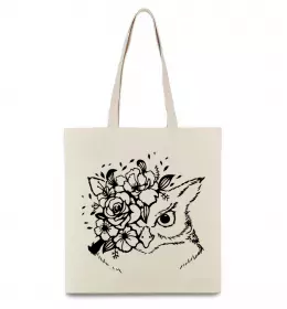 Эко-сумка Сова на гілці Черный фото