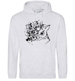 Чоловіча толстовка (худі) Сова та квіти