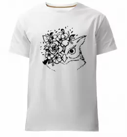 Мужская премиум футболка Сова зла Черный фото