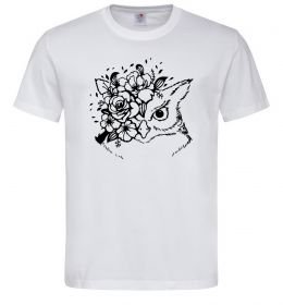Мужская футболка Сова та квіти