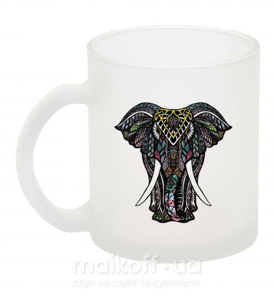 Чашка стеклянная Разноцветный слон Фроузен фото