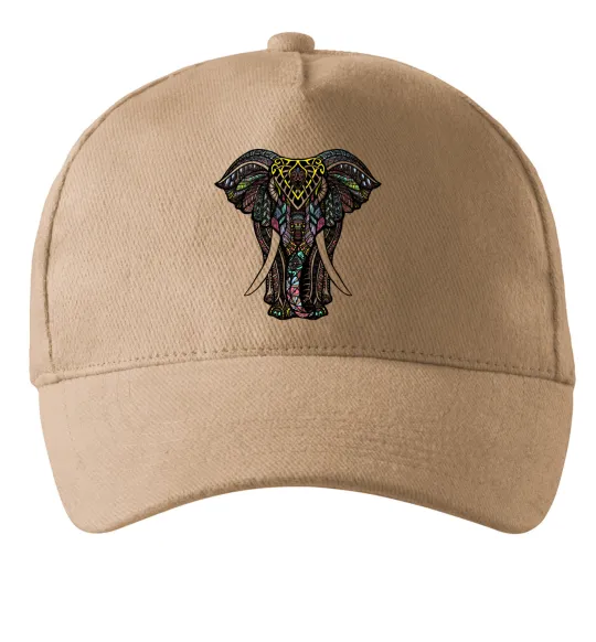 Кепка Різнокольоровий слон Пісочний фото