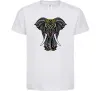 Детская футболка Різнокольоровий слон Белый фото