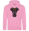 Женская толстовка (худи) Різнокольоровий слон Розовый фото