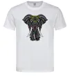 Чоловіча футболка Різнокольоровий слон Білий фото
