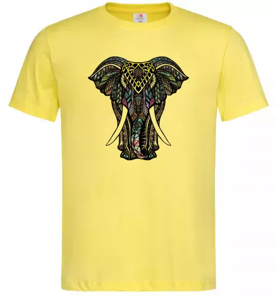 Чоловіча футболка Різнокольоровий слон Лимонний фото
