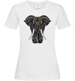 Жіноча футболка Різнокольоровий слон Жіноча футболка Різнокольоровий слон