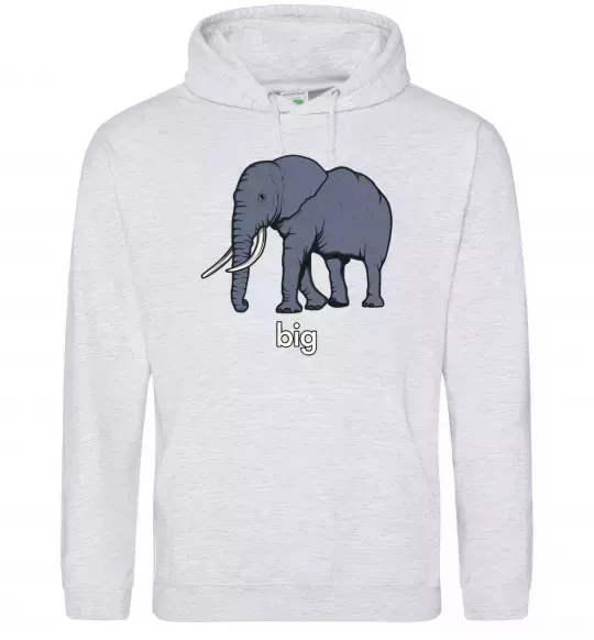 Чоловіча толстовка (худі) Big Сірий меланж фото