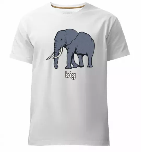 Чоловіча преміум футболка Big Білий фото