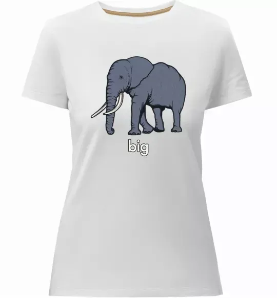 Женская премиум футболка Big Белый фото