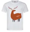 Чоловіча футболка Кумедний олень Білий фото