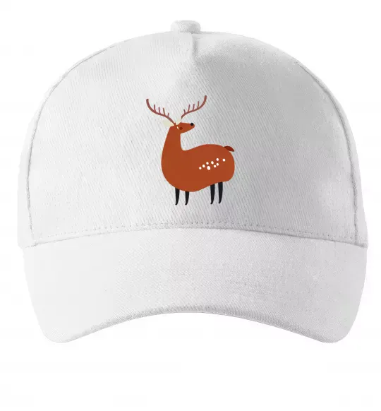 Кепка Кумедний олень Білий фото