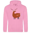 Жіноча толстовка (худі) Кумедний олень Рожевий фото
