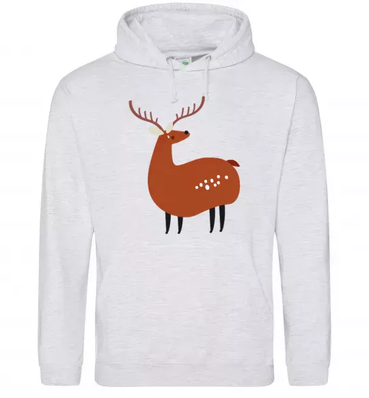 Жіноча толстовка (худі) Кумедний олень Сірий меланж фото