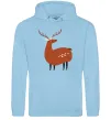 Жіноча толстовка (худі) Кумедний олень Блакитний фото