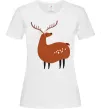 Женская футболка Кумедний олень Белый Женская футболка Кумедний олень Белый фото
