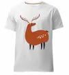 Чоловіча преміум футболка Кумедний олень Білий фото