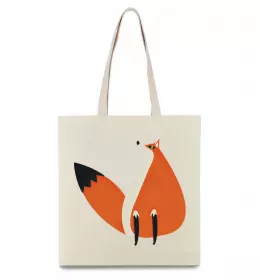 Эко-сумка Кумедна лисиця Бежевый фото