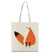 Эко-сумка Кумедна лисиця Бежевый Эко-сумка Кумедна лисиця Бежевый фото