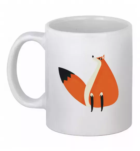 Чашка керамическая Кумедна лисиця Белый фото