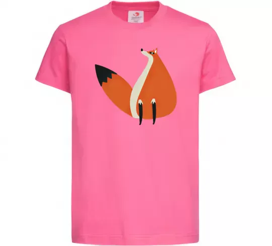 Детская футболка Кумедна лисиця Ярко-розовый фото