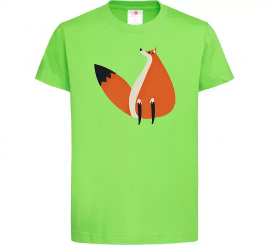 Детская футболка Кумедна лисиця Лаймовый фото