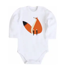 Дитячий бодік Wild free fox Білий фото