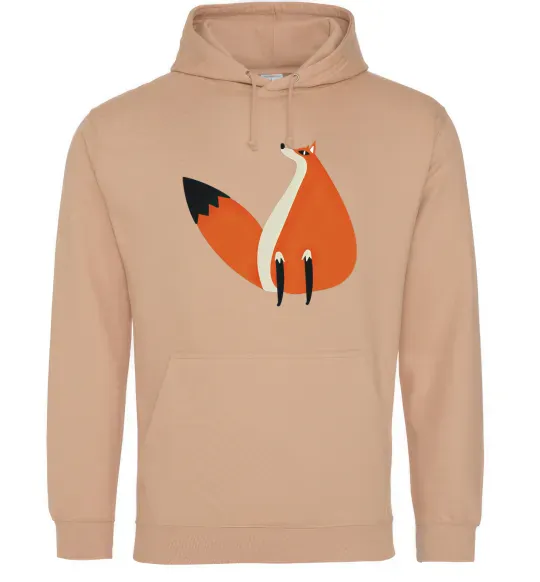 Женская толстовка (худи) Кумедна лисиця Песочный фото