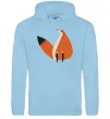 Женская толстовка (худи) Кумедна лисиця Голубой фото