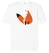Футболка Оверсайз Кумедна лисиця Белый фото