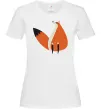 Женская футболка Кумедна лисиця Белый Женская футболка Кумедна лисиця Белый фото