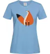 Женская футболка Кумедна лисиця Голубой Женская футболка Кумедна лисиця Голубой фото